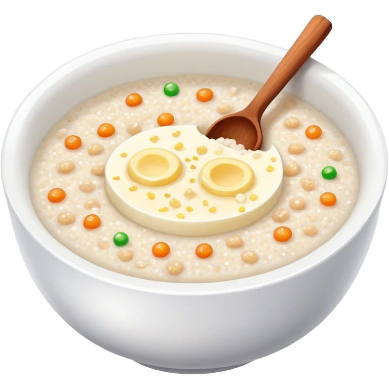 rice porridge with sprinkles cinnamonsugar and butter emoji