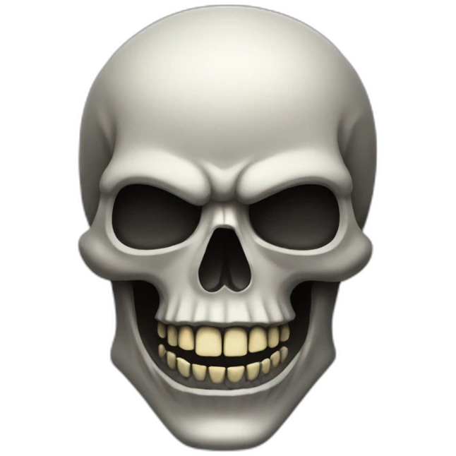 Heavy metal skeleton emoji