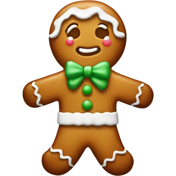 Gingerbread with a white bow emoji