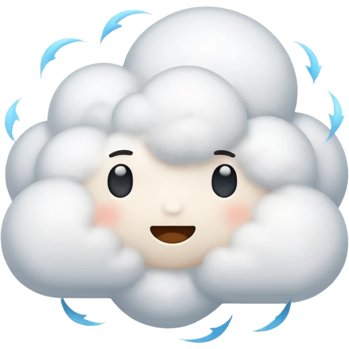 Animated cloud fight  emoji