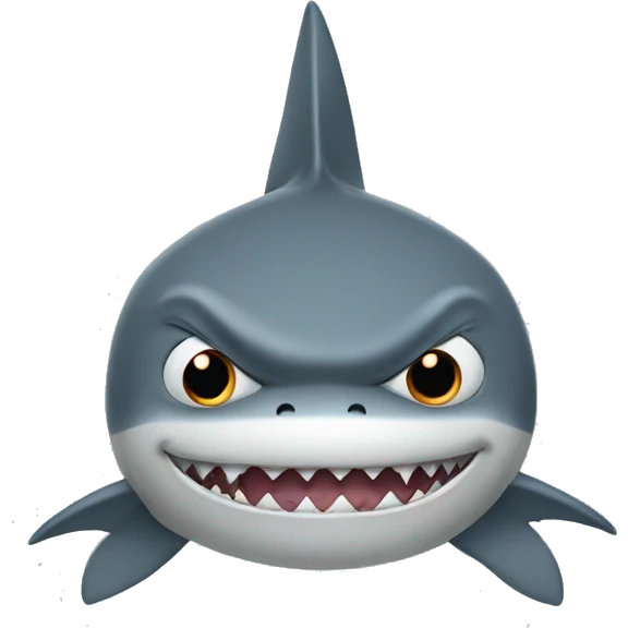 Shark with feet and collar angry  emoji