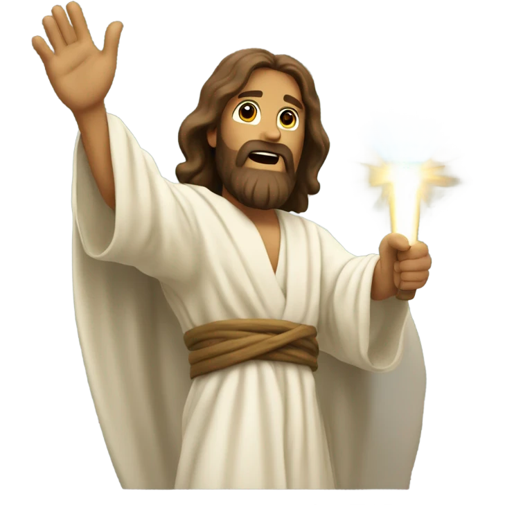 Jesus doing the kamehameha  emoji