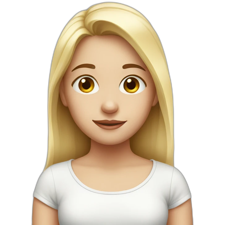 Girl with more milk on her face emoji