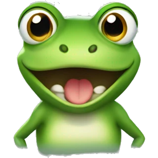 Frog being excited  emoji