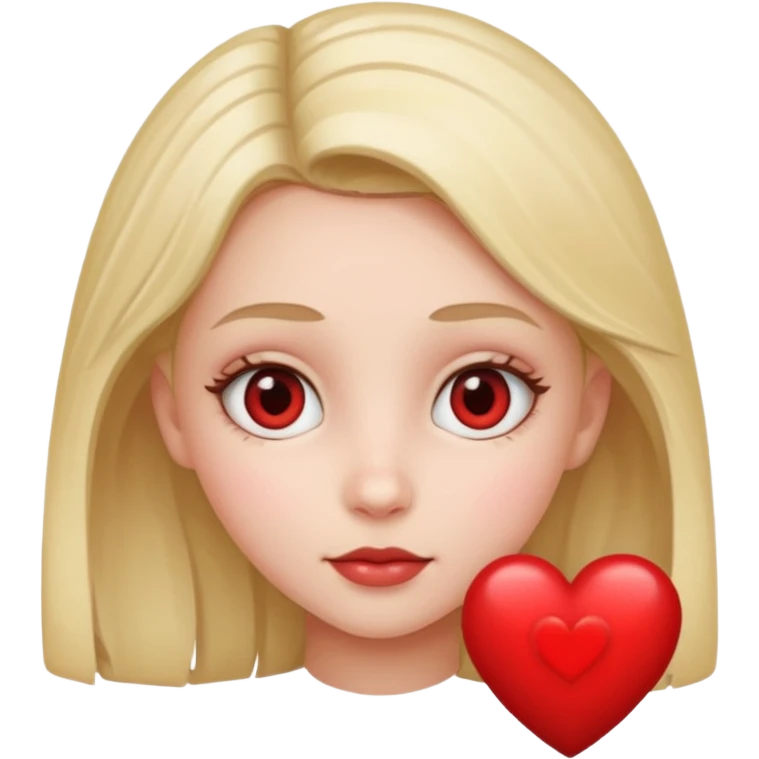 Heart in eyes of girl emoji