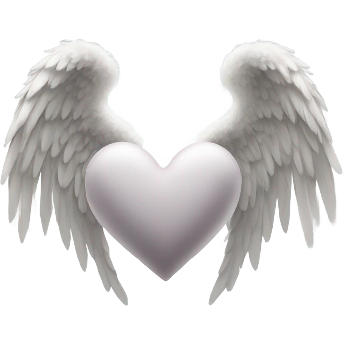 Beautiful Angel wings with a heart emoji