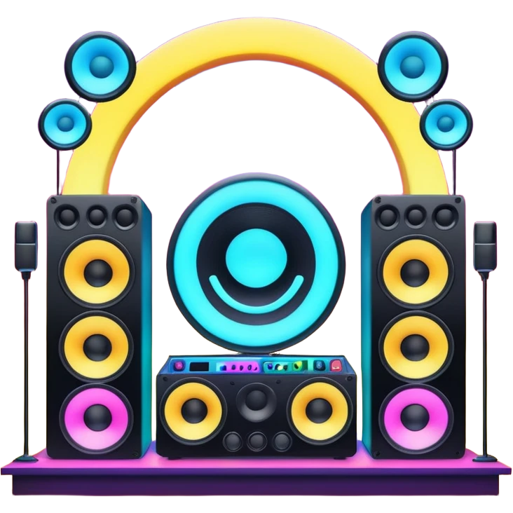 electronic music festival stage emoji
