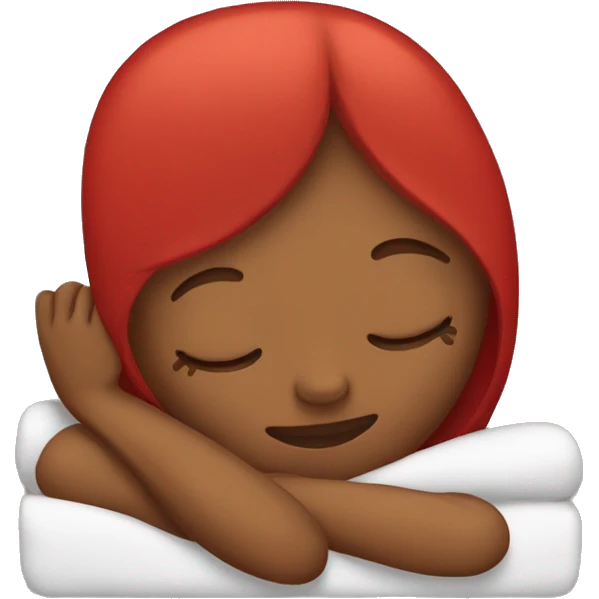 Red girl sleeping emoji