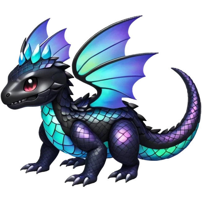  Iridescent black dark fakemon emoji