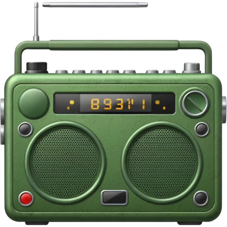 Army radio with green casing emoji