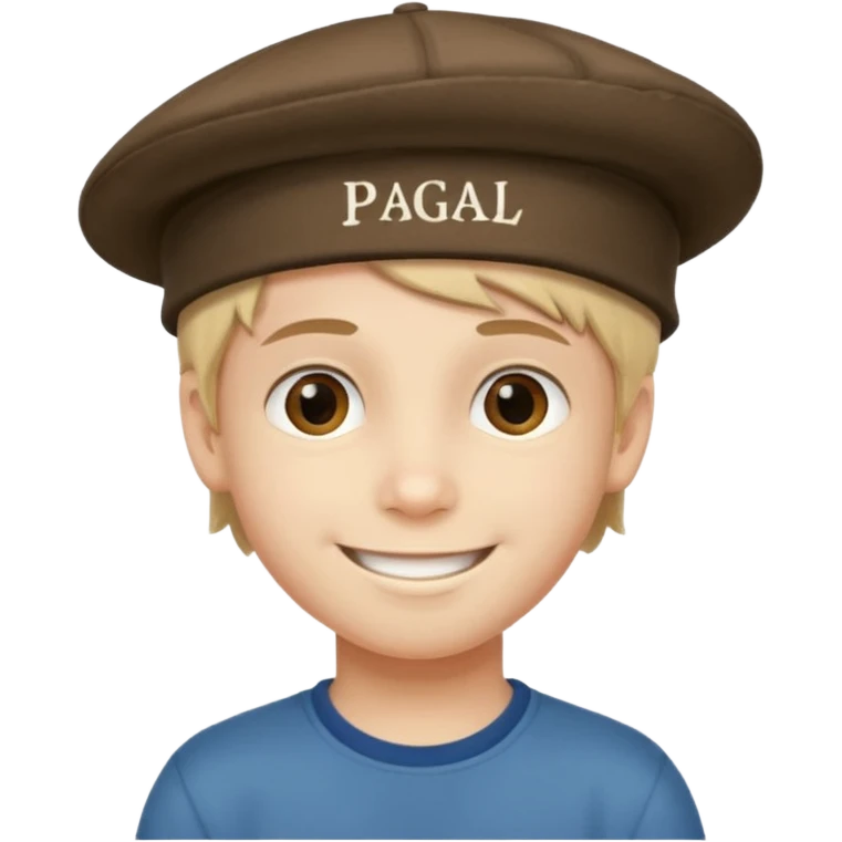 Boy smile text " hat pagal " emoji