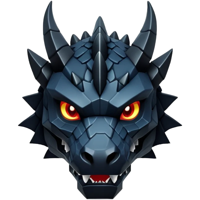 Minecraft black dragon head emoji