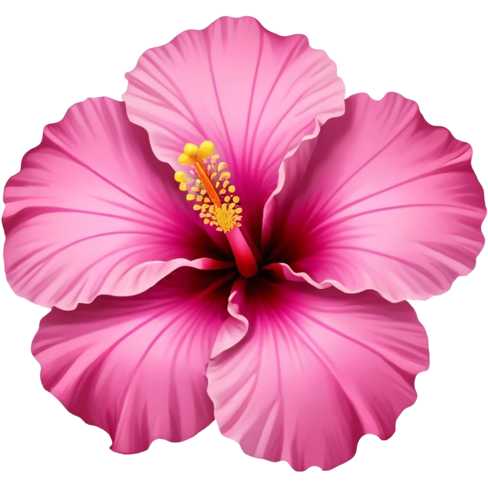 Pink hibiscus flower emoji