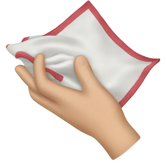Handkerchief in hand emoji