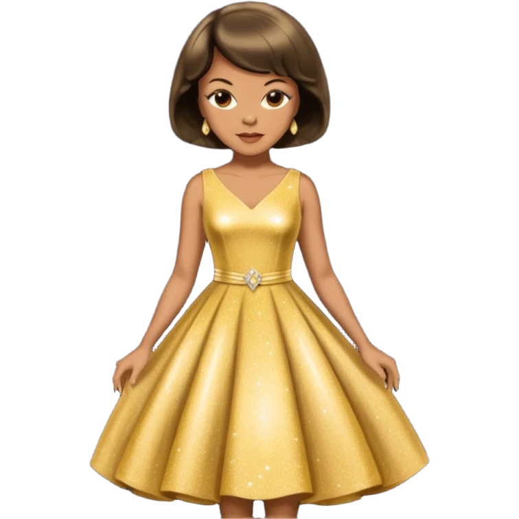 Florence Ballard gold dress emoji
