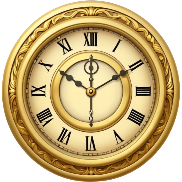 Golden clock emoji
