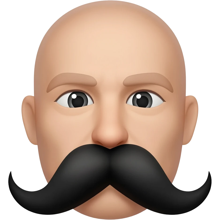 emoji with moustache emoji