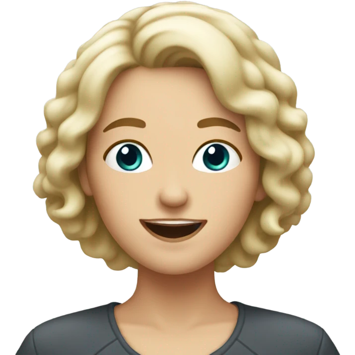 white woman with bob hair woman celebrating emoji