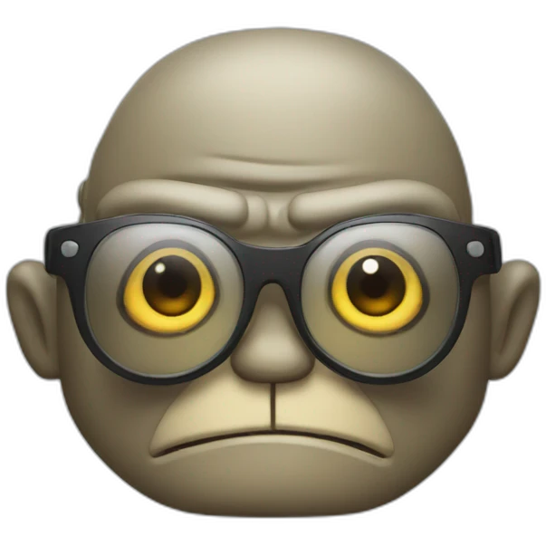 Grunt with glass emoji