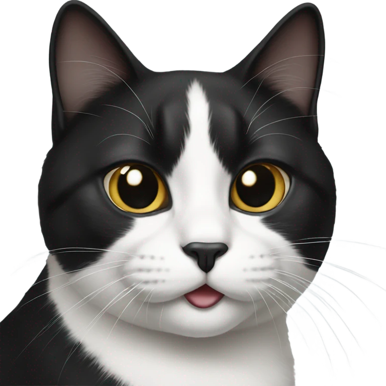 black & white cat emoji