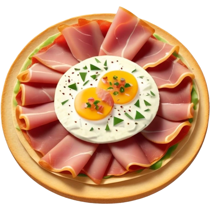 Tostada española con jamón serrano  emoji