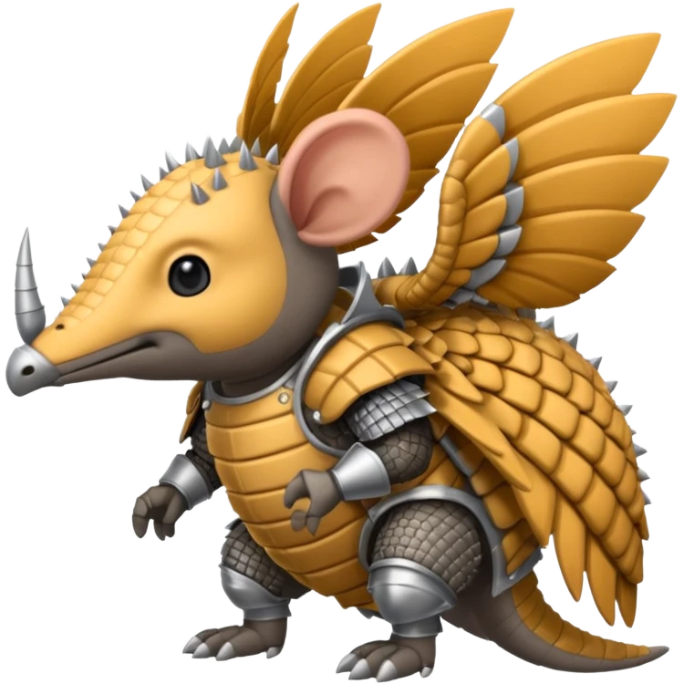winged armadillo emoji