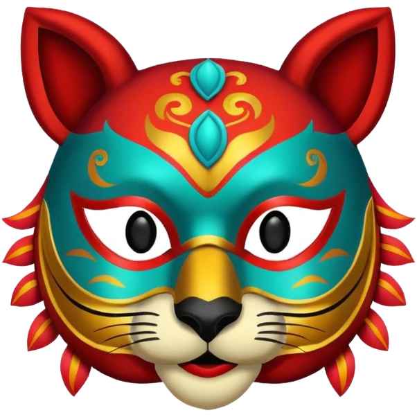 Festival themed animal Mask emoji