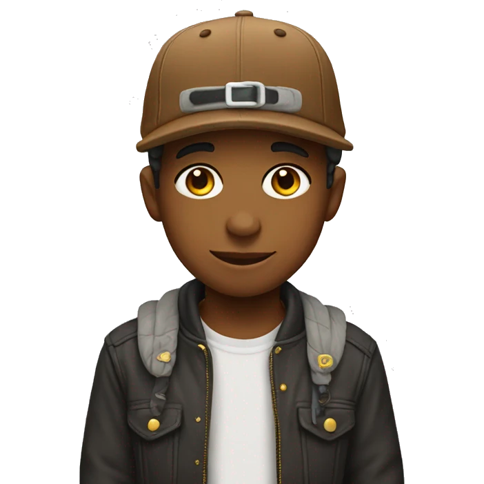 boy with monkey cap emoji