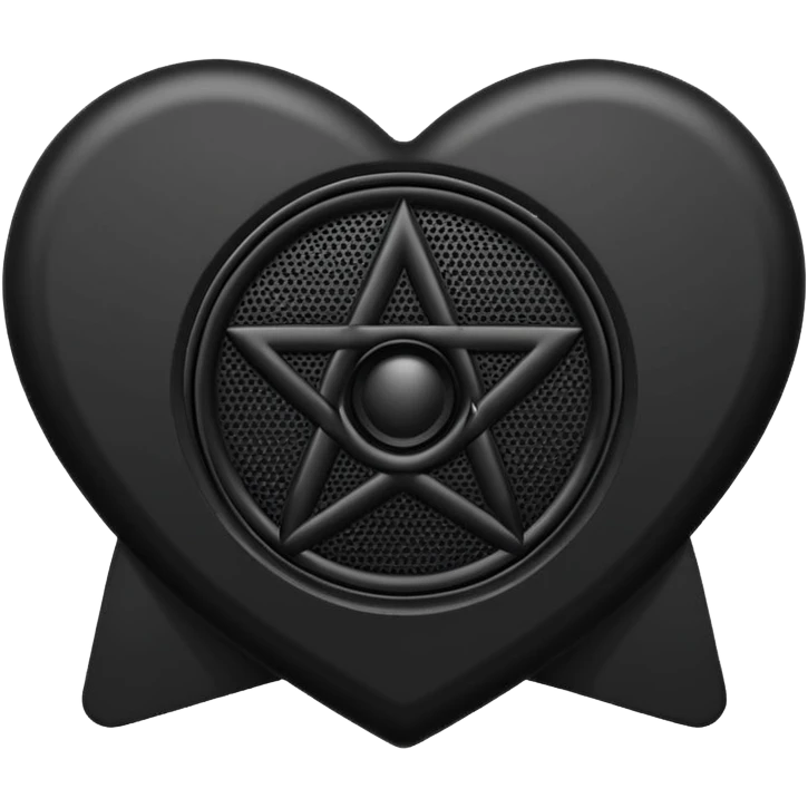Black speaker heartagram emoji