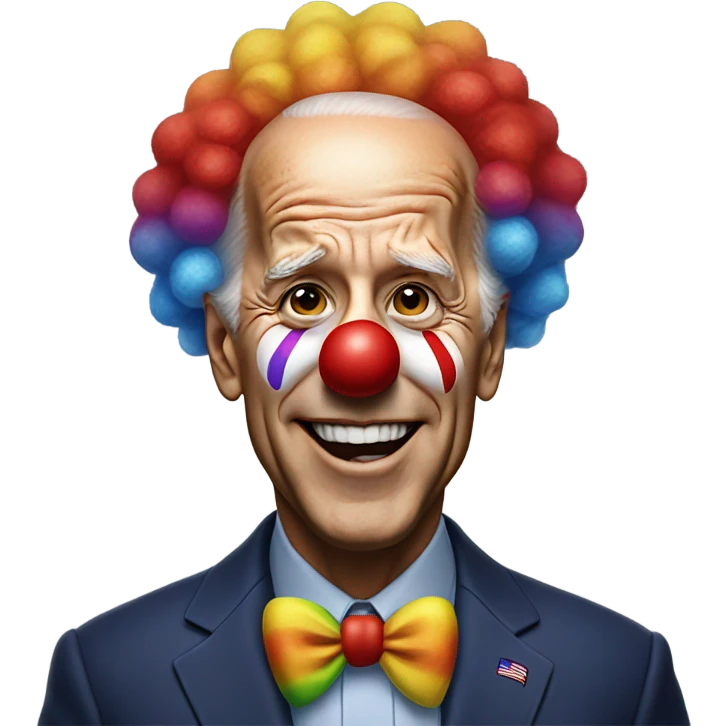 Biden in a clown outfit emoji