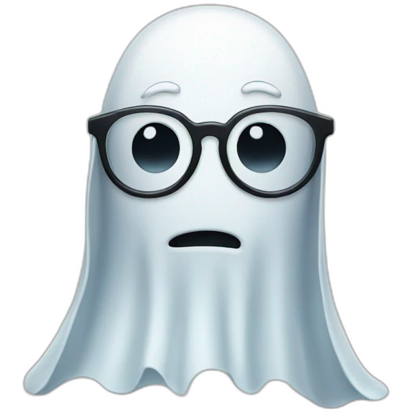 Ghost with glasses emoji