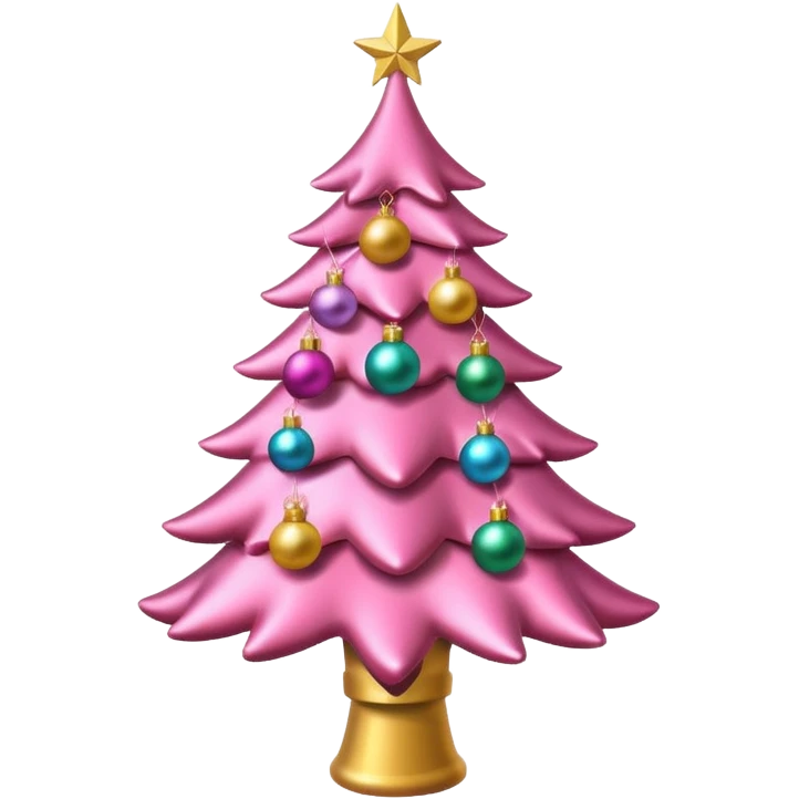Make a pink Christmas tree emoji
