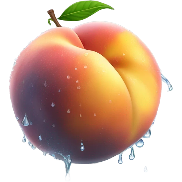 Drooling over a peach emoji