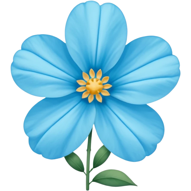 Flor del pensamiento celeste emoji