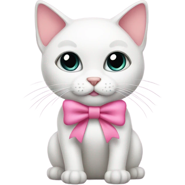 Cat with pink bow emoji