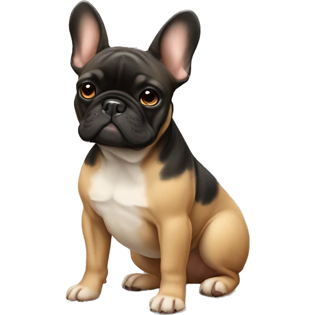 French bulldog with black face and tan body  emoji