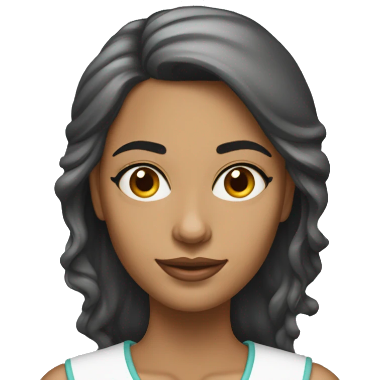mulher morena de óculos emoji