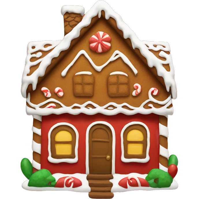 Red gingerbread house  emoji