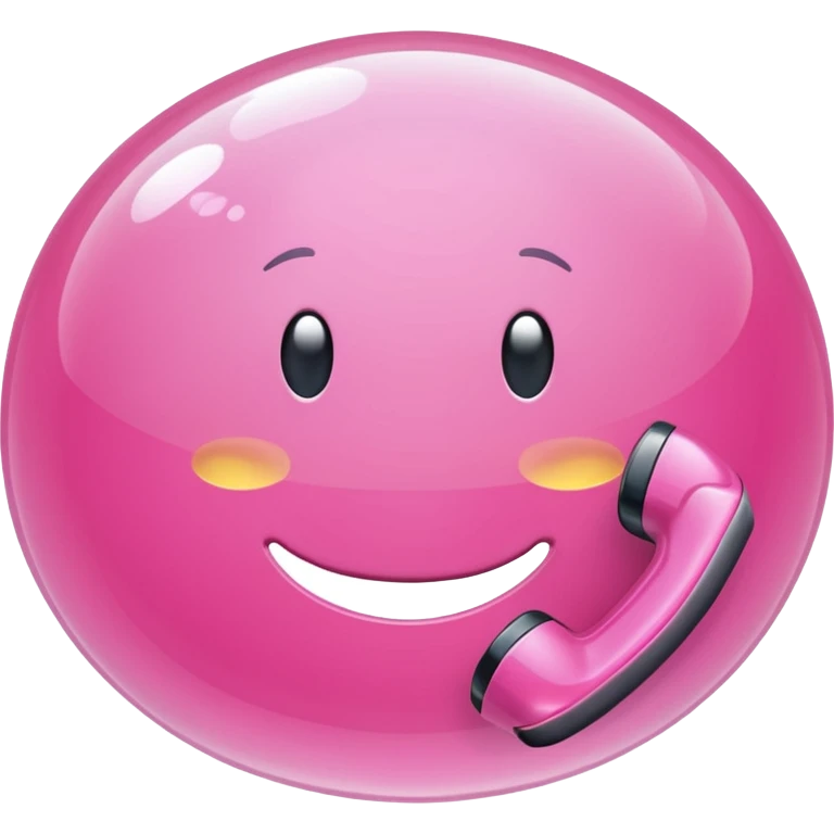 pink phone call \caller id bubble emoji