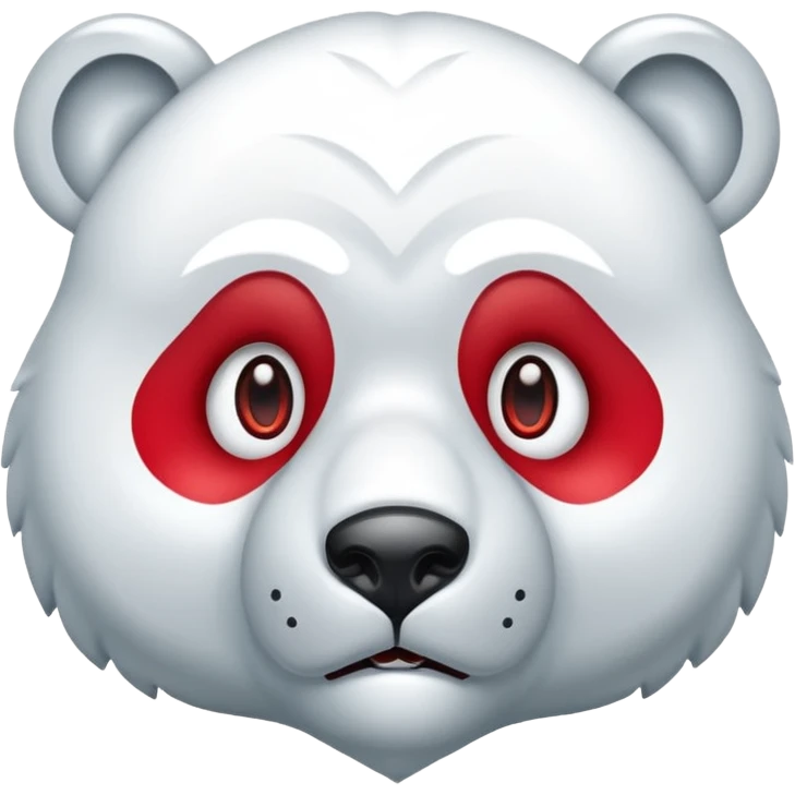 Eisbäre mit grimmigen bösen Blick und leuchtenden roten Augen emoji