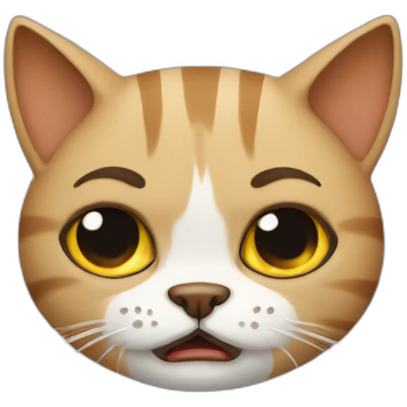Mad crying cat emoji
