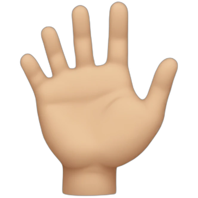Hold hand emoji