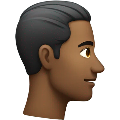 Man side profile looking sideways emoji