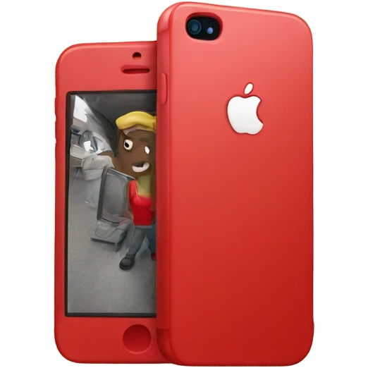 red iPhone emoji