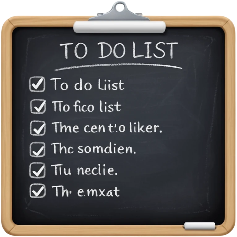 Todo list in a chalk board emoji