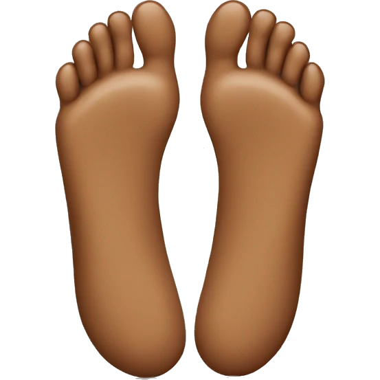 Brown feet emoji