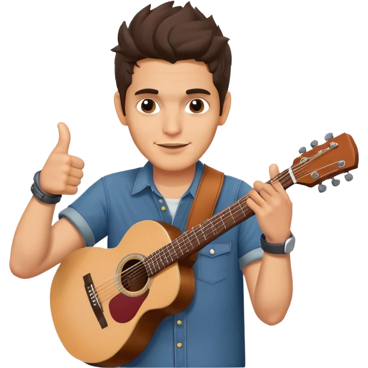 john mayer holding guitar and with one hand giving thumbs up emoji
