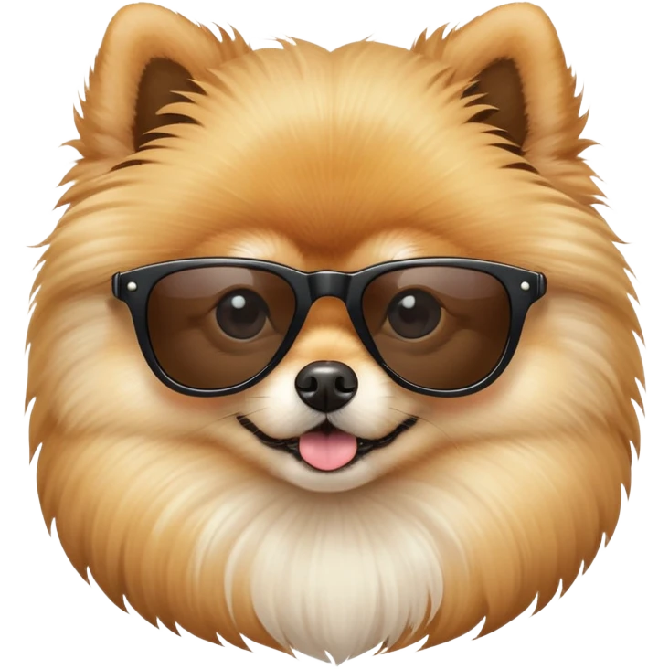 Pomeranian wearing sunglasses  emoji