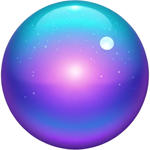 glitter purpel cian little ball emoji