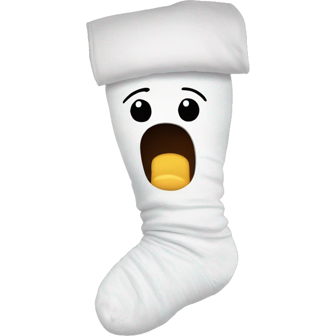 head popping out of a sock, used for sleeping emoji